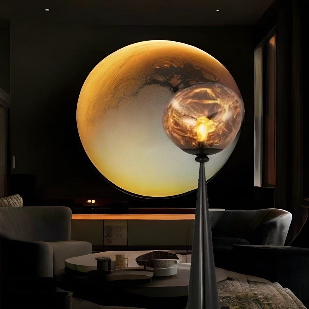 Lampadaire Doré - Luxéra | Marco Lucetti Lumière Chaude