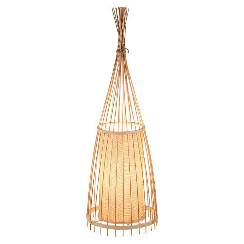 Lampadaire en bois bambou japonais | Marco Lucetti