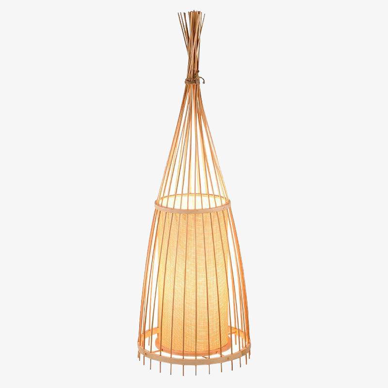 Lampadaire en bois bambou japonais | Marco Lucetti