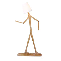 Lampadaire en bois japonais en forme de bonhomme | Marco Lucetti