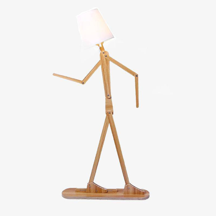 Lampadaire en bois japonais en forme de bonhomme | Marco Lucetti A