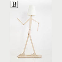 Lampadaire en bois japonais en forme de bonhomme | Marco Lucetti B