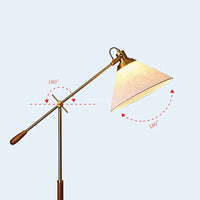 Lampadaire en bois massif avec abat-jour moderne. | Marco Lucetti