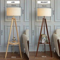 Lampadaire en bois moderne nordique pour salon et café LED Art déco | Marco Lucetti