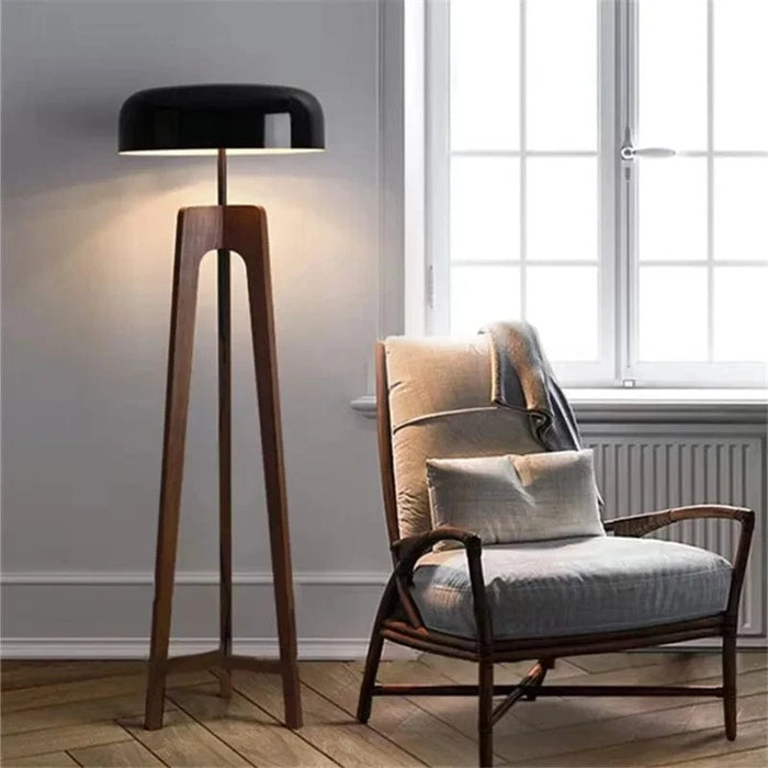 Lampadaire en bois pour une ambiance chaleureuse et moderne avec adaptateur prise | Marco Lucetti