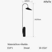 Lampadaire en marbre et pierre ajustable - Luxe et Élégance