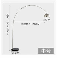 Lampadaire en marbre nordique pliant avec arc rotatif en argent