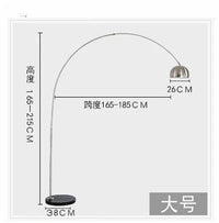 Lampadaire en marbre nordique pliant avec arc rotatif en argent