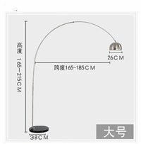 Lampadaire en marbre nordique pliant avec arc rotatif en argent | Marco Lucetti