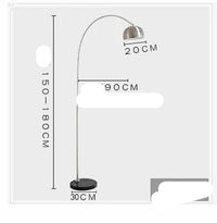 Lampadaire en marbre nordique pliant avec arc rotatif en argent | Marco Lucetti