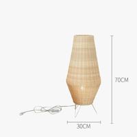 Lampadaire en rotin naturel minimaliste | Marco Lucetti