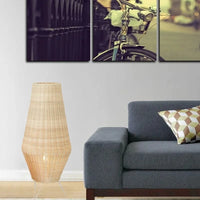 Lampadaire en rotin naturel minimaliste | Marco Lucetti