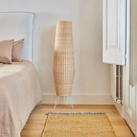 Lampadaire en rotin naturel minimaliste | Marco Lucetti