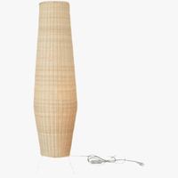 Lampadaire en rotin naturel minimaliste | Marco Lucetti