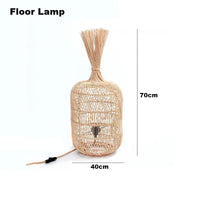 Lampadaire Vintage en rotin nostalgique