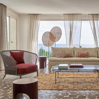 Lampadaire en rotin tissé | Marco Lucetti