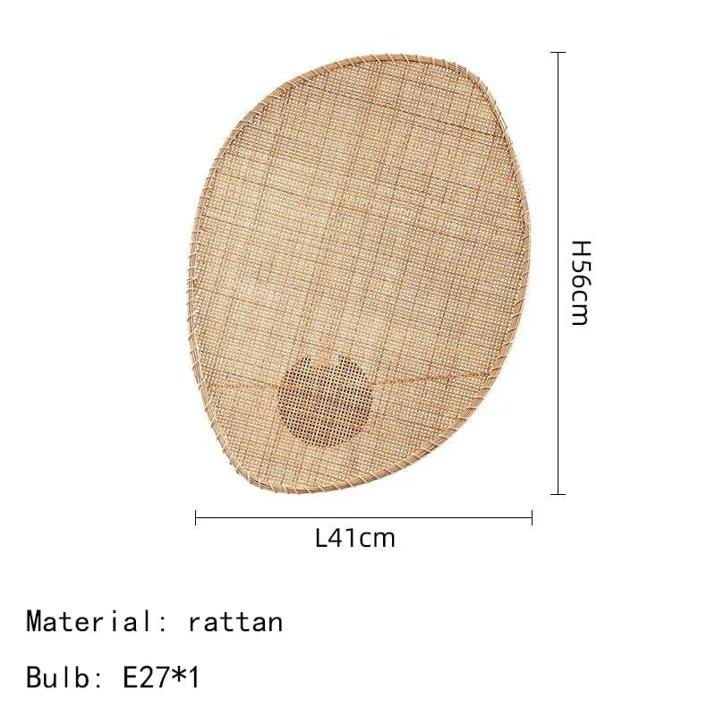 Lampadaire en rotin tissé | Marco Lucetti Modèle E / Lumière chaude 3000K