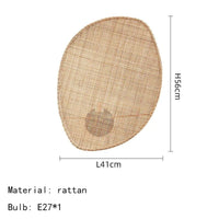 Lampadaire en rotin tissé | Marco Lucetti Modèle E / Lumière chaude 3000K
