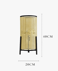 Lampadaire japonais LED en bambou et rotin - Déco moderne | Marco Lucetti