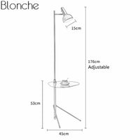Lampadaire LED ajustable avec table intégrée | Marco Lucetti