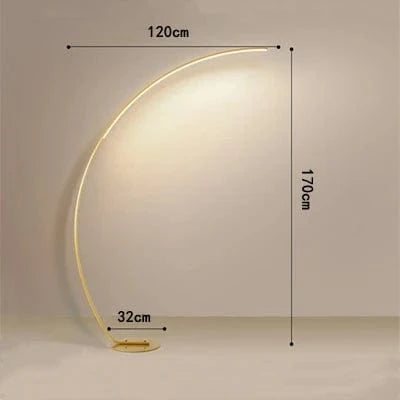 Lampadaire LED Arc Moderne | Marco Lucetti Or / Lumière blanche pas de RC