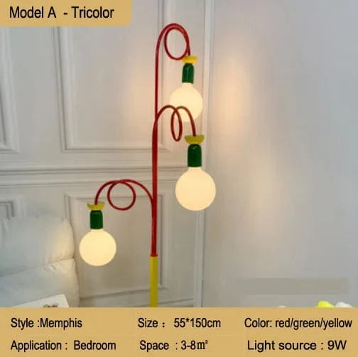 Lampadaire LED Art Déco Chic | Marco Lucetti UN / TRICOLORE