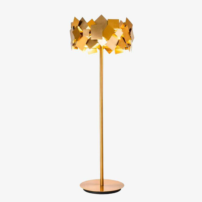 Lampadaire LED de Luxe avec Carrés Dorés | Marco Lucetti