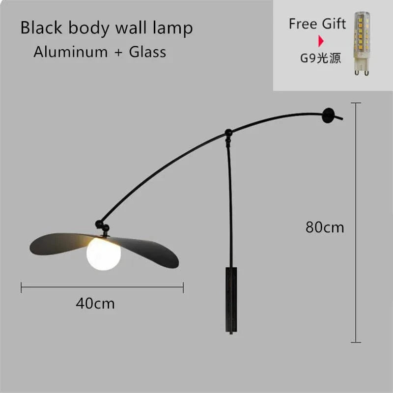 Lampadaire LED de pêche au design minimaliste et moderne | Marco Lucetti Intérieur du mur B / Blanc froid
