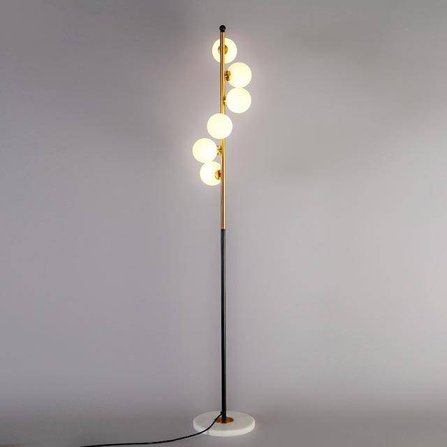Lampadaire LED Design Doré Boule en Verre | Marco Lucetti 160cm