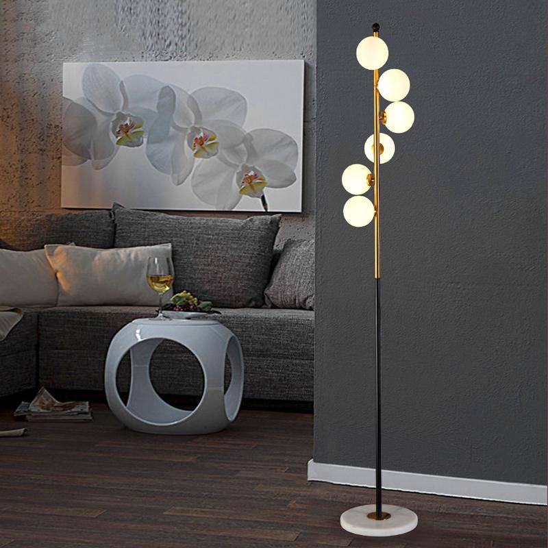 Lampadaire LED Design Doré Boule en Verre | Marco Lucetti 160cm