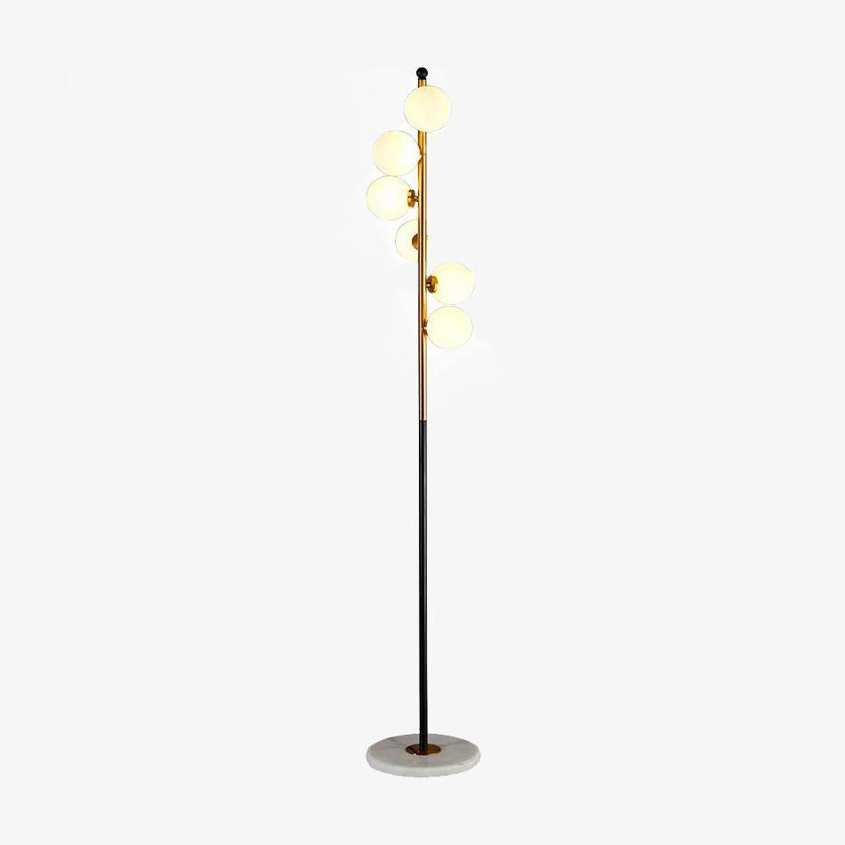 Lampadaire LED Design Doré Boule en Verre | Marco Lucetti 160cm