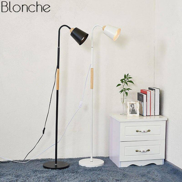Lampadaire LED Design en Métal et Bois | Marco Lucetti