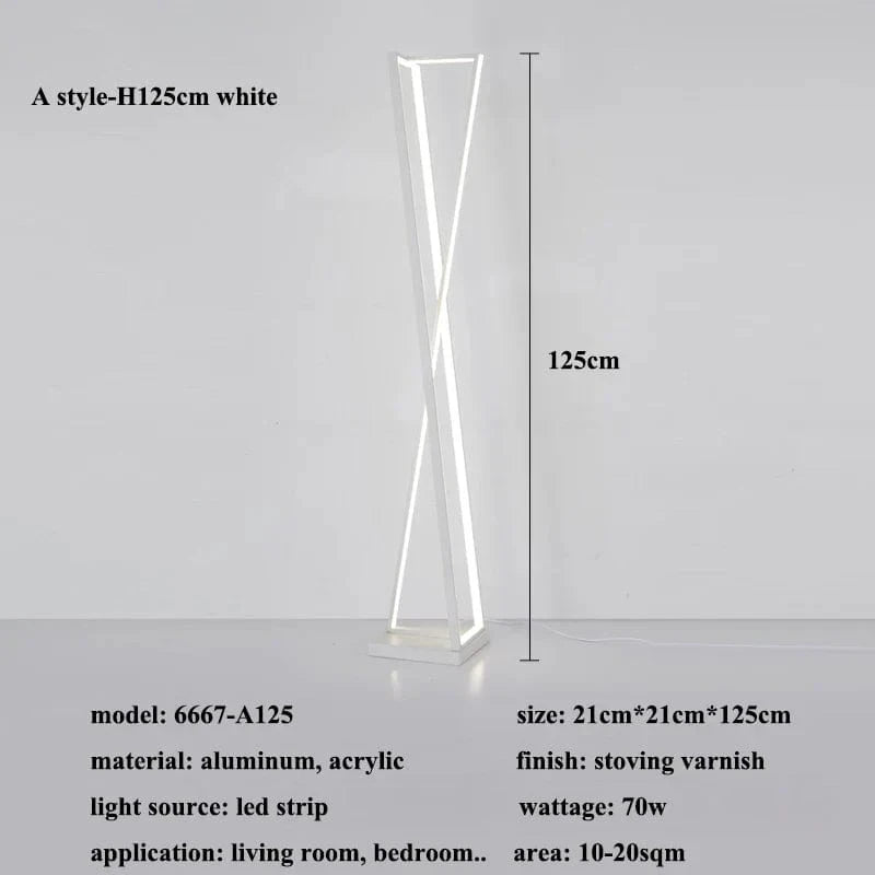 Lampadaire Led design noir et blanc | Marco Lucetti Lampadaire blanc / Lumière chaude (3000K)