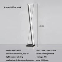 Lampadaire Led design noir et blanc | Marco Lucetti Lampadaire noir / Lumière blanche (6000K)