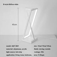Lampadaire Led design noir et blanc | Marco Lucetti Lampe de table blanche / Lumière blanche (6000K)