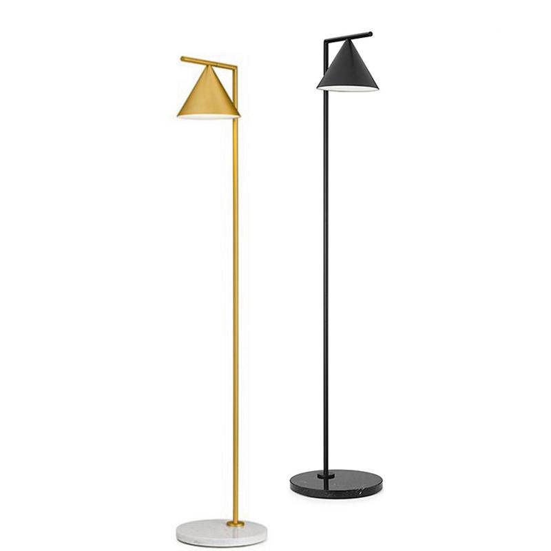 Lampadaire LED Design Nordic avec Base en Marbre (Noir/Doré) | Marco Lucetti