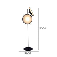 Lampadaire LED Design Nordic - Métal Noir, Cercle Lumineux | Marco Lucetti B