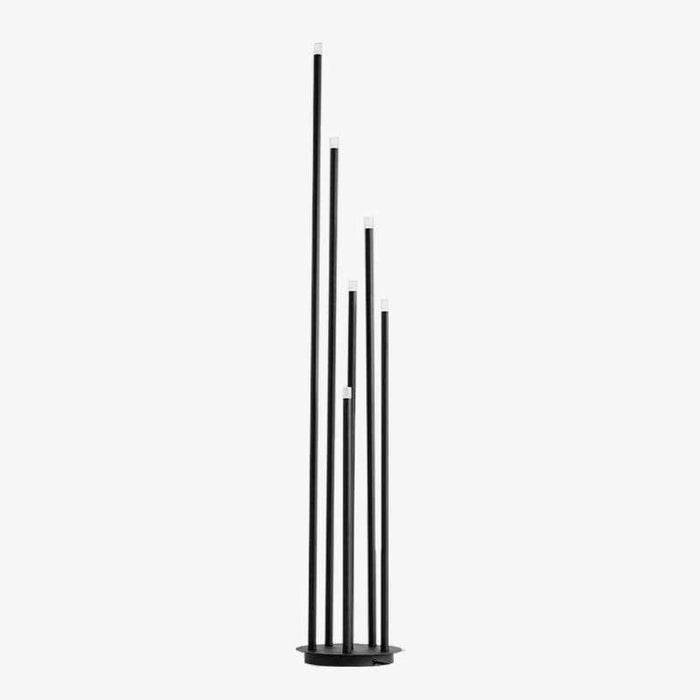 Lampadaire LED design "Tubes Noirs" en métal | Marco Lucetti