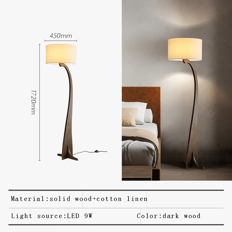 Lampadaire LED en bois design moderne - Luminaire décoratif Premium | Marco Lucetti