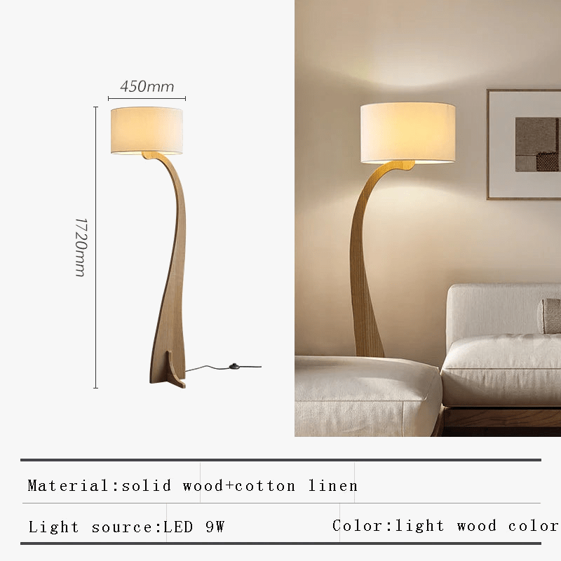 Lampadaire LED en bois design moderne - Luminaire décoratif Premium | Marco Lucetti