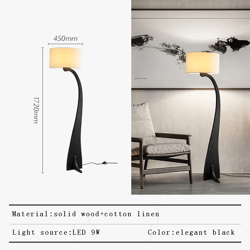 Lampadaire LED en bois design moderne - Luminaire décoratif Premium | Marco Lucetti