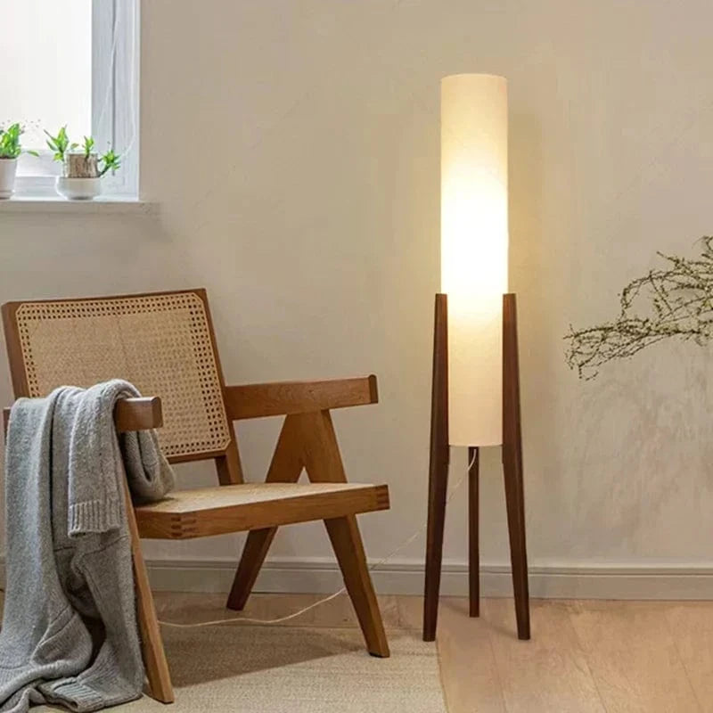 Lampadaire LED en bois style coréen - GlowKor Woodlamp | Marco Lucetti