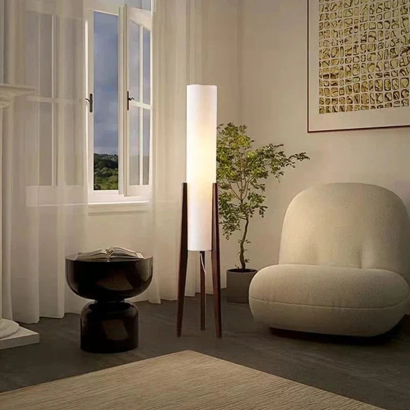 Lampadaire LED en bois style coréen - GlowKor Woodlamp | Marco Lucetti