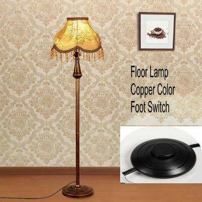 Lampadaire LED en tissu - Élégance illuminée | Marco Lucetti Lampadaire - Marron