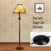 Lampadaire LED en tissu - Élégance illuminée | Marco Lucetti Lampadaire - Marron