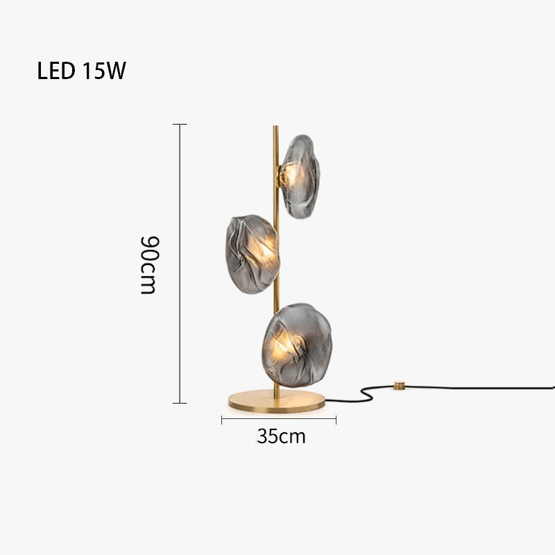 Lampadaire LED en verre chic | Marco Lucetti