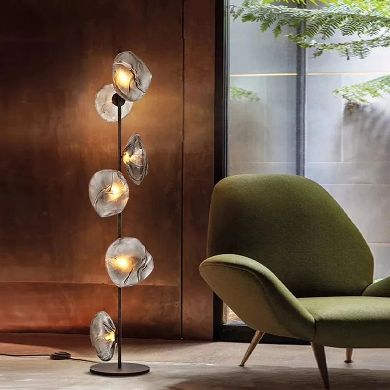 Lampadaire LED en verre chic | Marco Lucetti