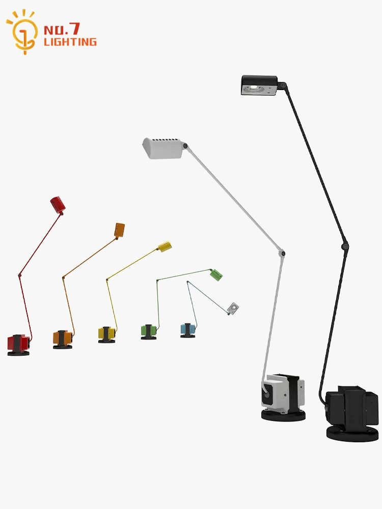 Lampadaire LED industriel design italien avec bras oscillant classique | Marco Lucetti