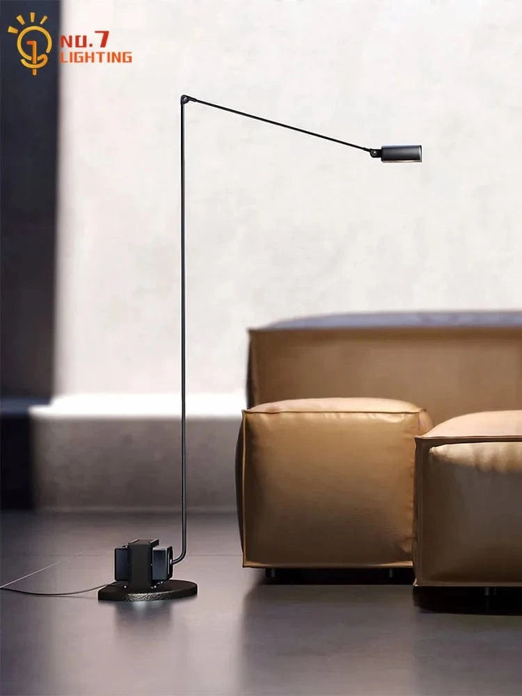 Lampadaire LED industriel design italien avec bras oscillant classique | Marco Lucetti