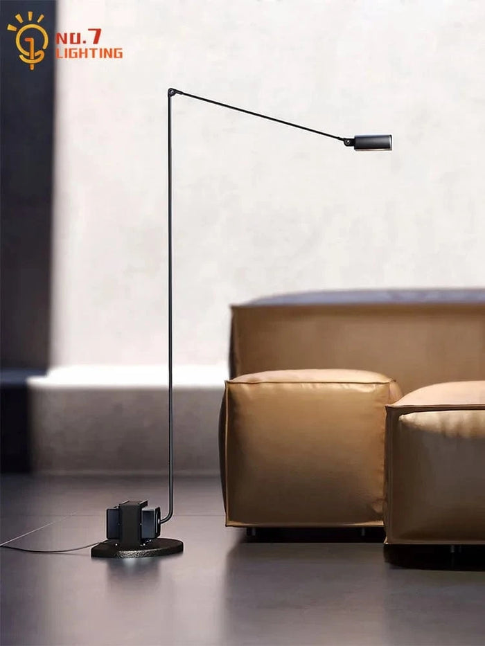 Lampadaire LED industriel design italien avec bras oscillant classique | Marco Lucetti